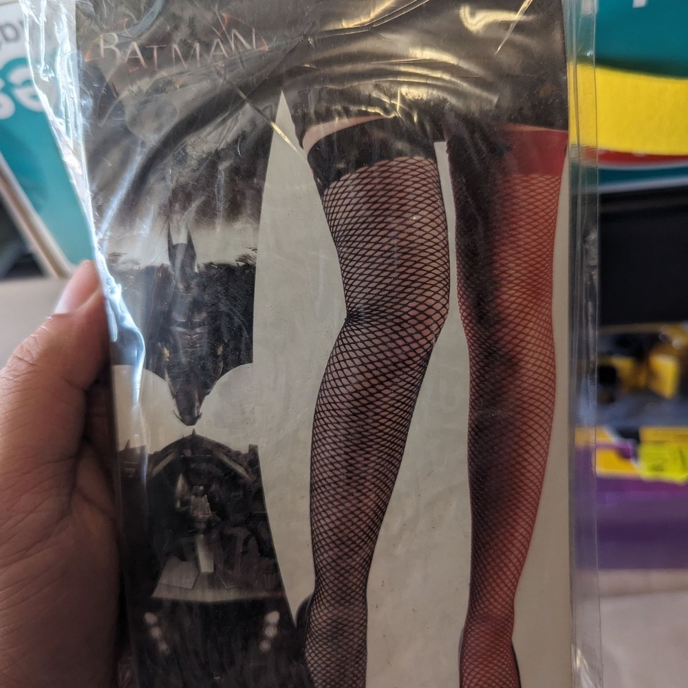 Licensed DC‎ Comics HARLEY QUINN Cosplay Thigh High Fish Net Stockings Socks